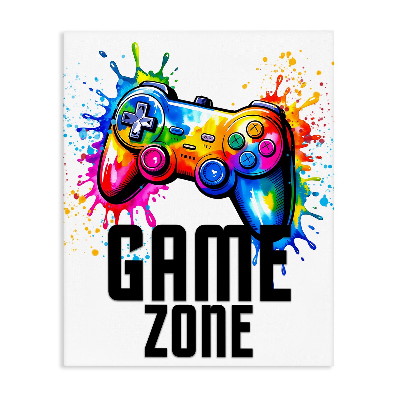 Stupell Industries Game Zone Splash Canvas, design by Kim Allen
